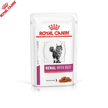 Влажный корм Royal Canin Renal with Beef – консервы для кошек при заболеваниях почек с говядиной, кусочки в соусе, 85 г (40310010)
