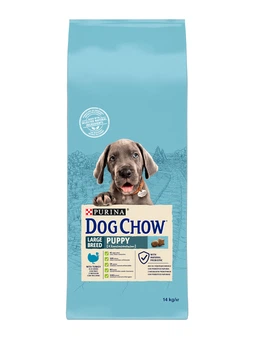 Сухой корм Dog Chow Puppy Large Breed для щенков крупных пород с индейкой 14 кг