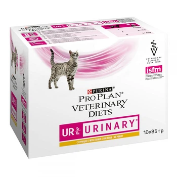 Вологий корм Purina Veterinary Diets UR Urinary Feline лікувальні консерви для кішок з куркою пауч 85 г