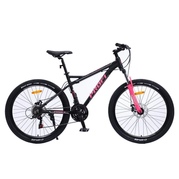 Велосипед "BELLE" PROF1 G26BELLE A26.2 26 д. Алюм.рама 17", SHIMANO 21SP, алюм., DB, FW TZ500, черно-малиновый