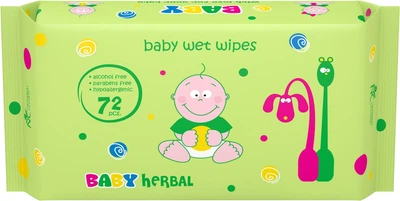 Влажная салфетка для детей Normal cliniс BABY HERBAL 72шт
