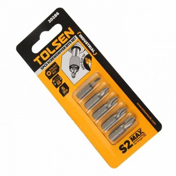 Біти з наконечниками хрест Philips PH0/PH1/PH2/PH2/PH3 Tolsen Tools 25 мм 5 шт