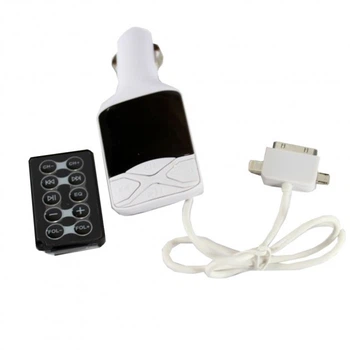 Автомобильный FM Трансмиттер модулятор CM I19A SD/Usb белый