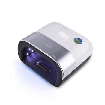 УФ LED лампа светодиодная для маникюра SUNUV Sun 3 White 48 Вт таймер 10 30 60 и 99 сек цвет белый с серебряной вставкой