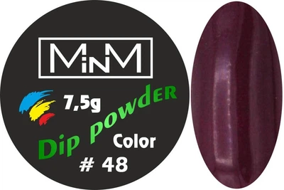 ДІП-пудра M-in-M DiP POWDER 048 Темна марсала з шимером 7.5г