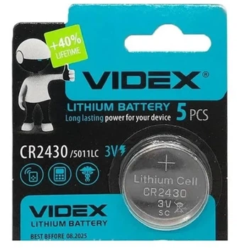 Батарейка літієва Videx CR2430
