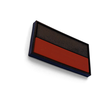 Шеврон (патч) на липучці Luxyart червоно-чорний 7,5*5 см (DB-018)