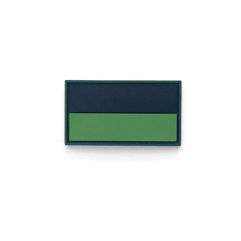 Шеврон (патч) на липучці Luxyart чорно-зелений 7,5*5 см (DB-019)