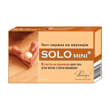 Набір 5 тест-смужок для визначення овуляції SOLO mini 5