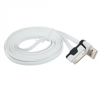 Кабель FROM FACTORY USC для Apple разные цвета USB/30mm/1м Белый