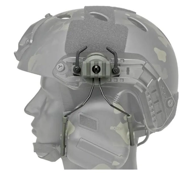 Комплект Активные наушники Walker's Razor Slim Multicam + крепления на шлем Олива