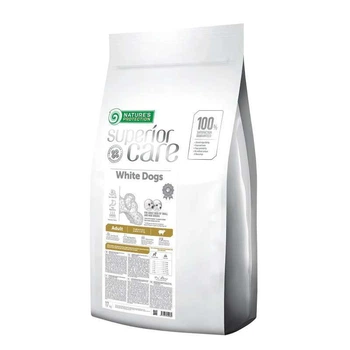 Корм Natures protection Superior Care White Dogs Adult Small and Mini Breeds для взрослых собак с белой шерстью для малых пород з ягням, 17 кг