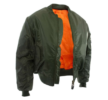 Тактична двостороння куртка бомбер Mil-Tec ma1 олива 10403001 розмір 3XL