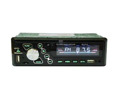 Автомагнітола BT1012 1DIN Bluetooth 4.0 TFT дисплей 2 USB SD AUX FM MP3 WMA Wave Hands Free A2DP автомагнітола з підтримкою карт пам'яті до 64 ГБ 4 RCA ISO 10487 зарядка через USB автомобільний MP3 медіаплеєр