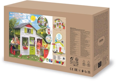 Domek dla przyjaciół Smoby Toys z letnią kuchnią z dzwonkiem i stolikiem 217x155x172 cm (7600810202)