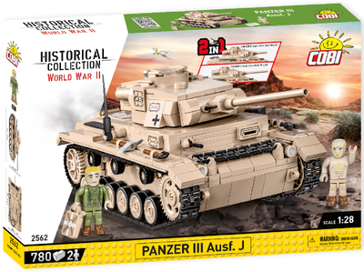 Конструктор Cobi Друга Світова Війна Танк Panzer III 780 деталей (COBI-2562)