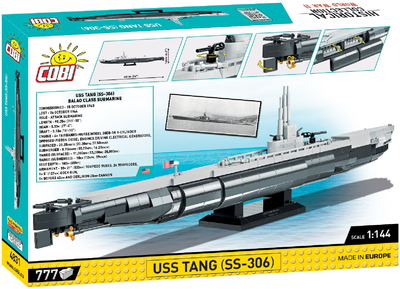 Klocki konstrukcyjne Cobi Okręt podwodny Tang SS-306 777 elementów (COBI-4831)