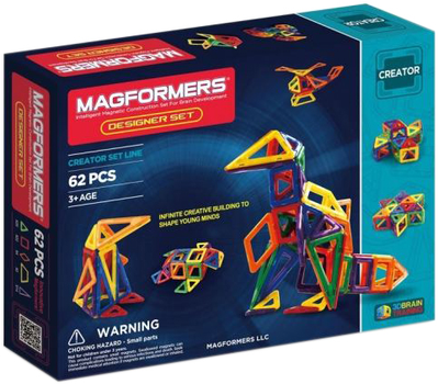 Klocki magnetyczne Magformers Designer 62 elementy (703002) (8809134361146)