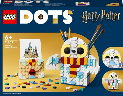 Zestaw klocków LEGO DOTs Hedwiga. Pojemnik na długopisy 518 elementów (41809)