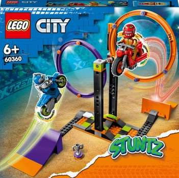 Zestaw klocków LEGO City Stuntz Wyzwanie kaskaderskie - obracające się okręgi 117 elementów (60360)