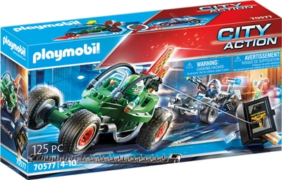 Ігровий набір Playmobil Погоня на поліцейському картингу 125 деталей (70577)