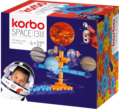 Zestaw do kreatywnego konstruowania Korbo Space 131 element (5906395455379)