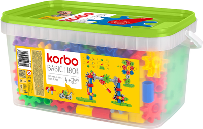 Набір для творчого конструювання Korbo Basic 180 деталей (5906395455355)