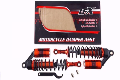 Амортизаторы (пара) Delta 330mm, газомасляные (черно- оранжевые) KOMATCU (mod.A)