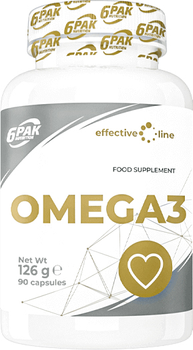 Suplement diety 6PAK Nutrition Omega 3 Forte Naturalny olej z ryb tran + Wit E (5902811804813)