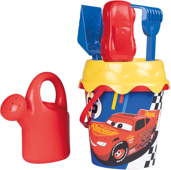 Zestaw do gry z piaskiem Smoby Toys Cars 5 akcesoriów Czerwono-niebieski (3032168621343)
