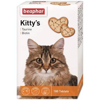 Витамины Beaphar Kittys Taurin Biotin с биотином и таурином 180тб