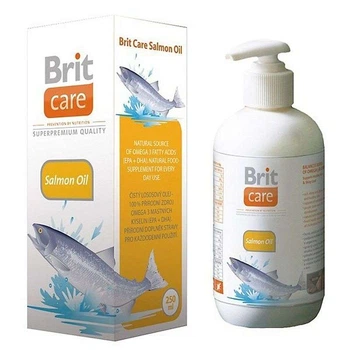 Масло лосося для кожи и шерсти собак всех возрастов Brit Care Salmon Oil 250 мл (8594031442844)