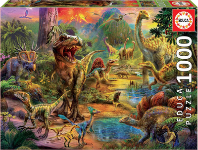 Puzzle Educa Kraina dinozaurów 1000 elementów (17655)