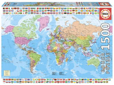 Puzzle Educa Mapa polityczna 1500 elementów (18500)