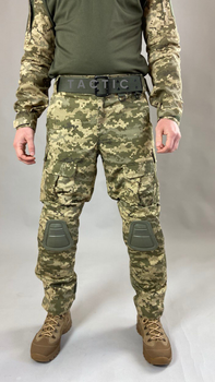 Військові штани Tactic CORD Ріп-стоп, (тактичні штани з наколінниками) піксель 48