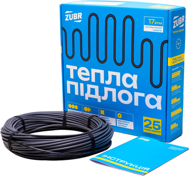 Нагрівальний двожильний кабель Zubr DC Cable 17 Вт / 270 Вт (4820120222351)