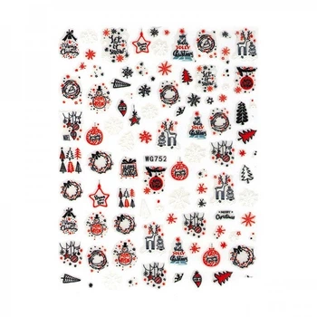 Наклейка для ногтей mART Nail Sticker WG752 Новый год (2100994275113)