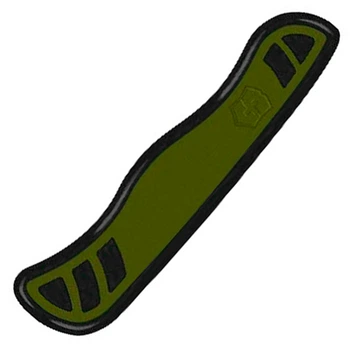 Накладка на ручку ножа Victorinox (111мм), передня, зелена-чорна C8334.C7