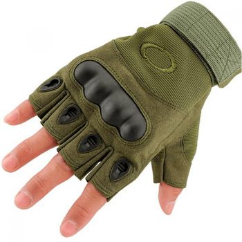 Перчатки без пальцев тактические Oakley (р.L), оливковые