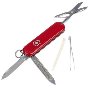 Ніж складаний, мультитул Victorinox Classic SD (58мм, 7 функцій), червоний 06223.G