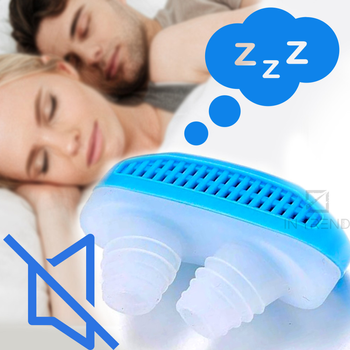 Антихрап SNORE CEASING Блакитний Кліпса від хропіння для носа покращення сну ефективно пом'якшує астму