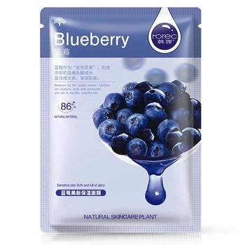 Тканевая маска для лица с экстрактом черники Rorec Blueberry Moisturizing Mask, 30 г