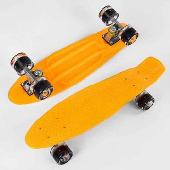 Скейт Пенні борд Best Board 2325 (дошка ↔55*15 см, ↑10 см, пластик, колеса 4 шт/Ø6 см/PU, підвіска алюміній, підсвітка, до 70 кг)