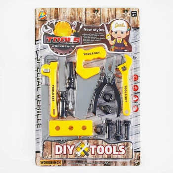Набор инструментов TOOLS (3688 -В01/9933 -В01) пила; разводной ключ; плоскогубцы; газовый ключ; стамеска; гаечный ключ; отвертка; болты и гайки; угольник