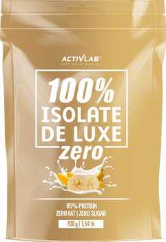 Białko izolat ActivLab WPI 100% De luxe zero 700 g Banan (5907368882765)