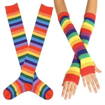 Гетри Руки+Ноги Home Socks 35-40 Райдужні Червоні
