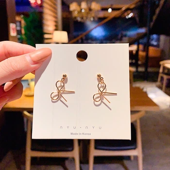 Серьги Simple Bow Knot Earrings (18011)