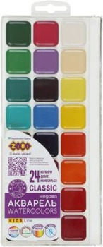 Краски акварельные ZiBi Медовые 24 цвета Classic без кисточки (ZB.6587)