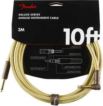 Кабель інструментальний FENDER CABLE DELUXE SERIES 10' ANGLED TWEED (228465)