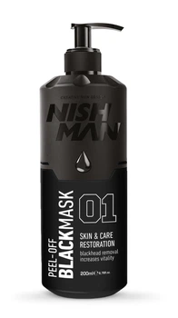 Черная маска для лица Nishman Pell-Off Black Mask с дозатором 200мл